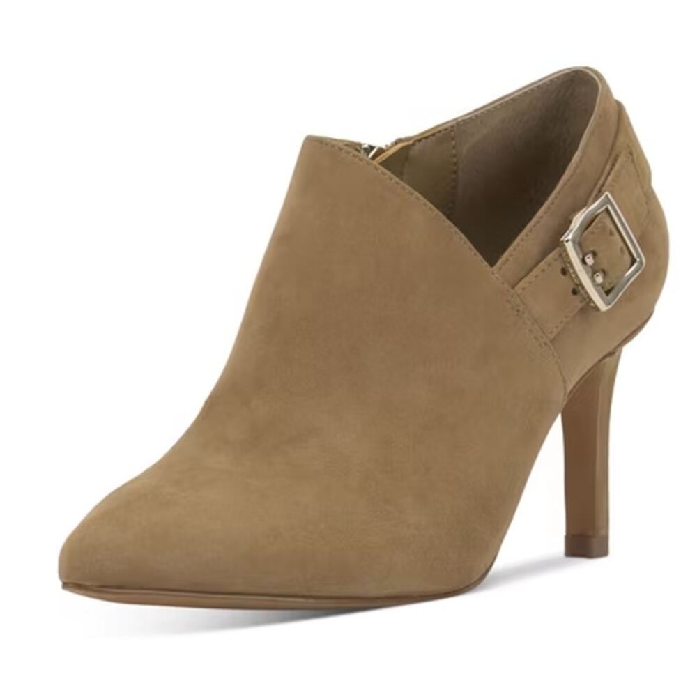 Vince Camuto Womens Kreitha Heeled Bootie Size 5.5 Brown Suede NWOB